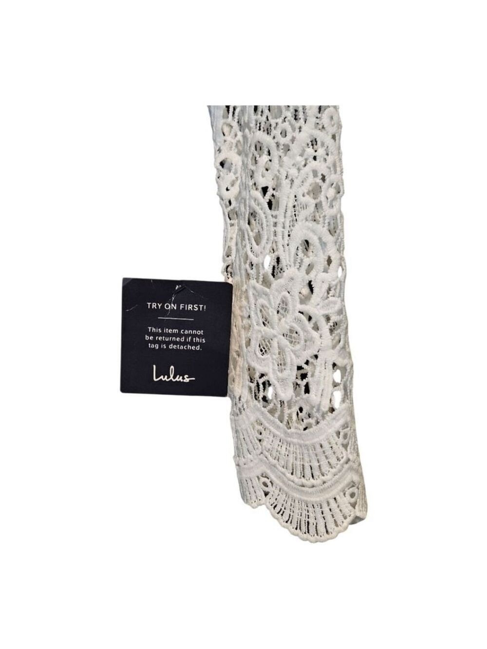 Lulus White Lace Long Sleeve Maxi Wedding Dress Size S - Picture 13 of 16